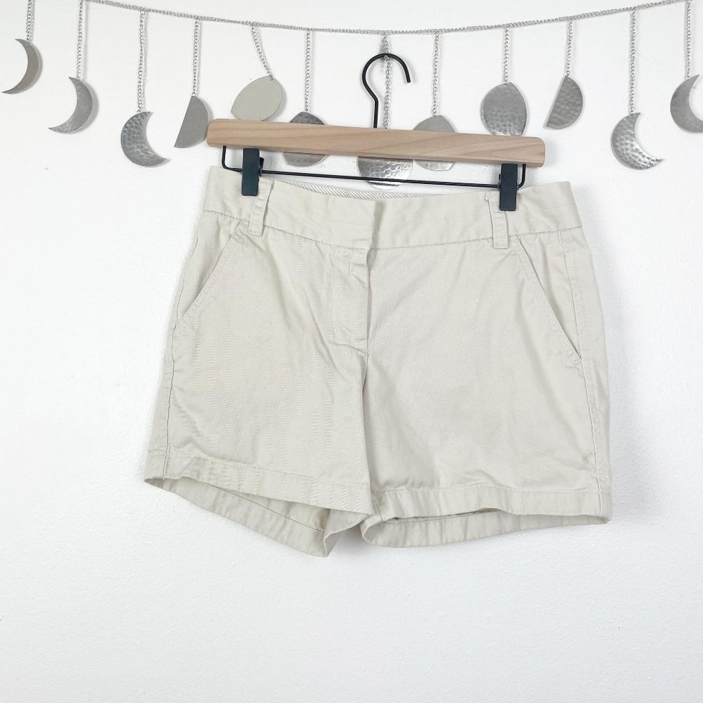 J. Crew Chino Mid Rise Khaki Shorts Classic Twill